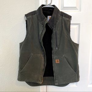 Carhartt Sherpa-lined mock neck vest